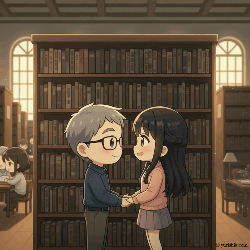 手を取り合って見つめ合う2人