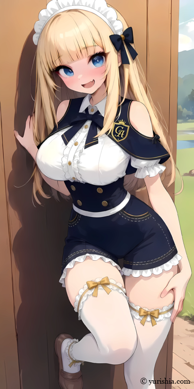 学院 夏用メイドスポーツウェア姿の雫