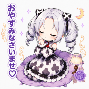 茉里絵 おやすみなさいませ