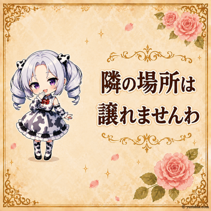 隣の場所は 譲れませんわ♡