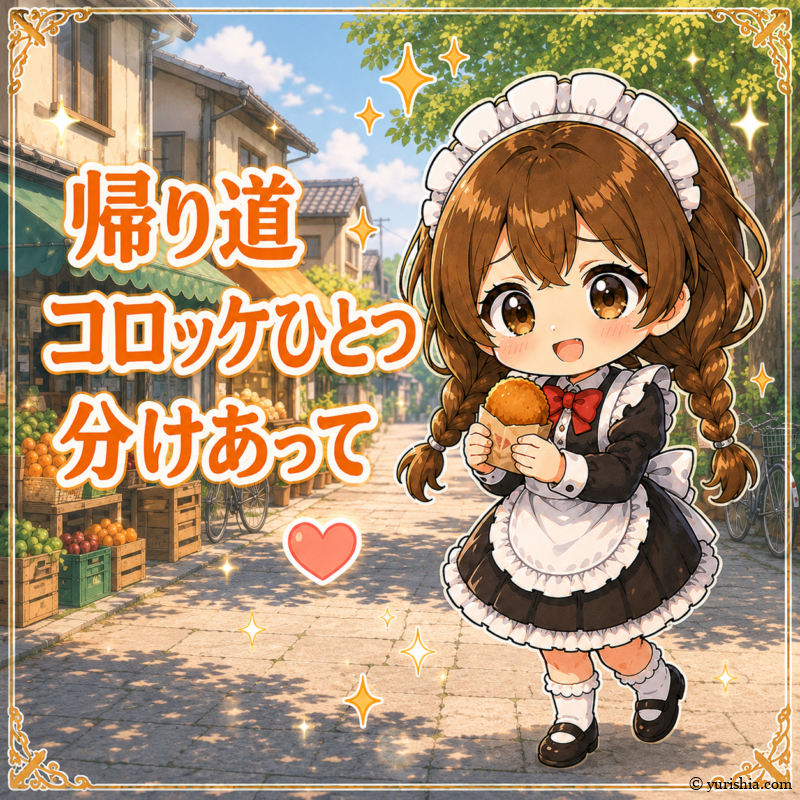 帰り道 コロッケひとつ 分けあって