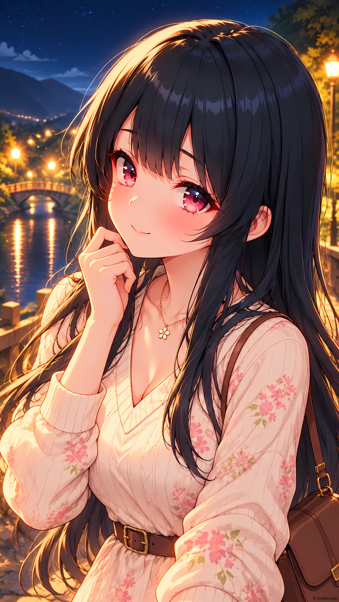 そっと手をつないで嬉しそうに頬を染める渚先生