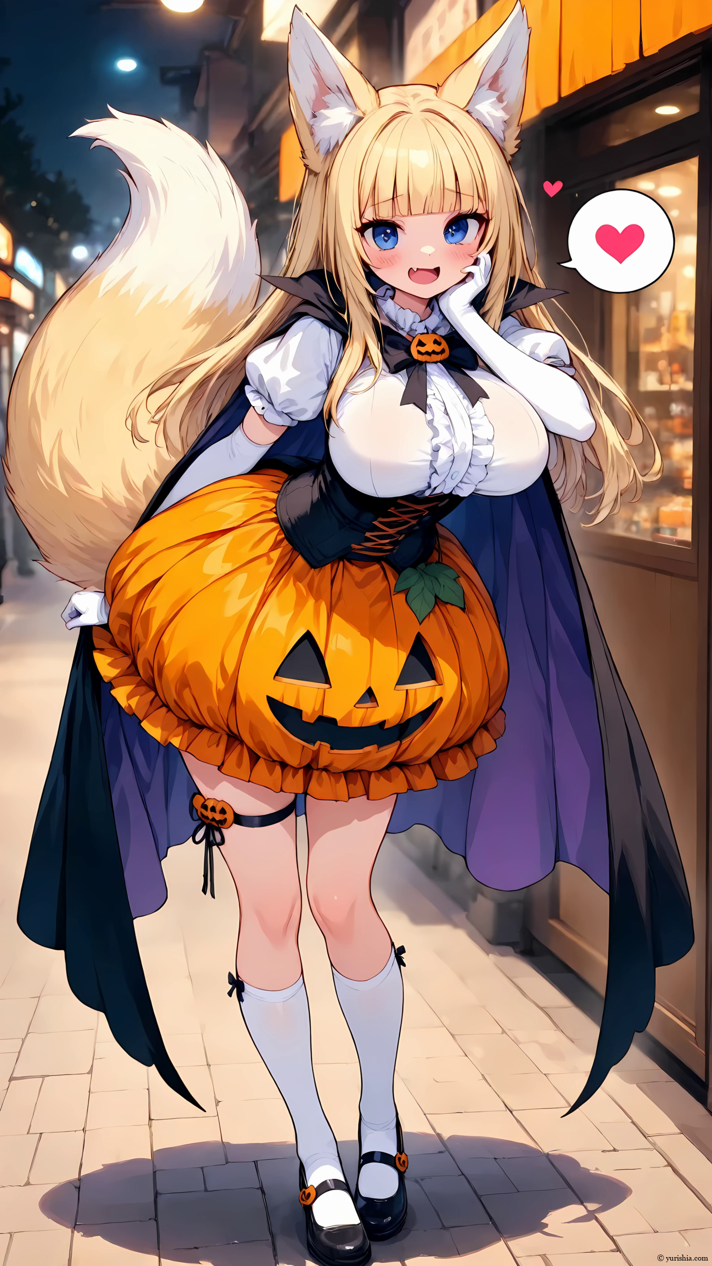 今年のハロウィンイベント用衣装を着た雫